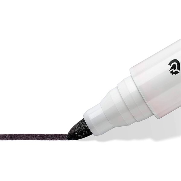 Rotulador Staedtler Lumocolor 351 Para Pizarra Blanca Punta Redonda 2 Mm Recargable Color Negro