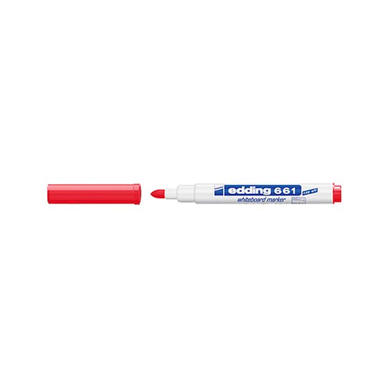 Rotulador Edding Para Pizarra Blanca 661 Color Rojo Punta Redonda 1-2 Mm