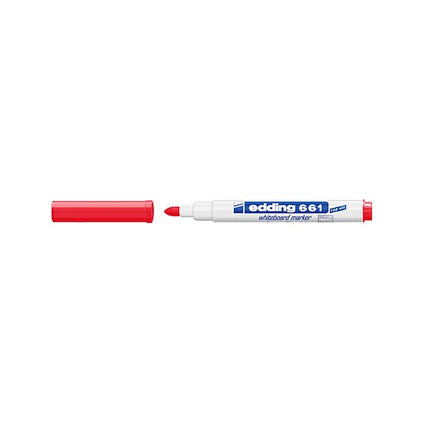 Rotulador Edding Para Pizarra Blanca 661 Color Rojo Punta Redonda 1-2 Mm