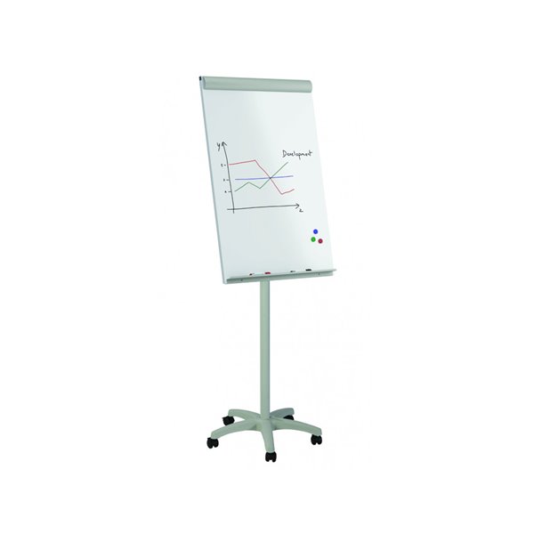 Pizarra Blanca Rocada Para Conferencias Metalica Lacada Magnetica Con Ruedas 68X104 Cm