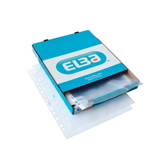 Funda Multitaladro Elba Standard Din A4 90 Micras Piel Naranja Caja De 100 Unidades