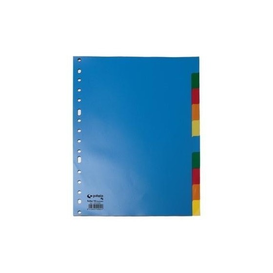 Separador Plástico GRAFOPLAS A4 16 Taladros 10 Colores