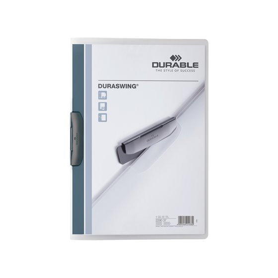 Carpeta Durable Duraswing Dossier Pinza Lateral Giratoria Polipropileno Din A4 Grafito 30 Hojas