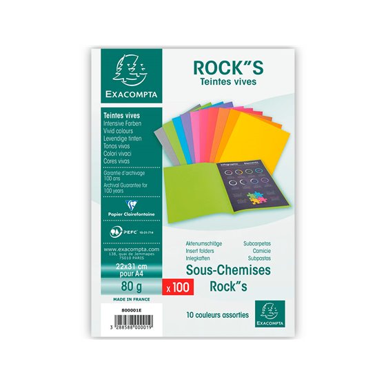 Subcarpeta Papel Exacompta Din A4 Colores Surtidos 80 Gr