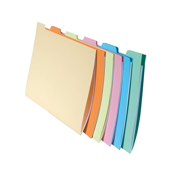 Subcarpeta Cartulina Exacompta Din A4 Apaisada Pestaña Lateral 6 Colores Surtidos