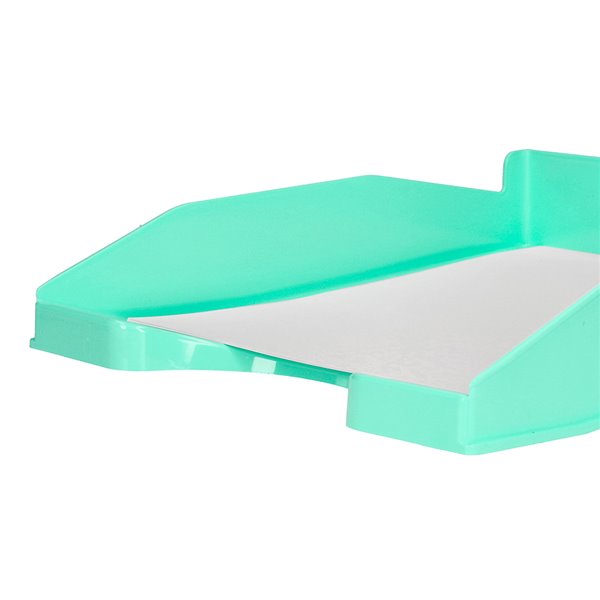Bandeja Sobremesa Plastico Q-Connect Verde Menta Opaco 240X70X340Mm