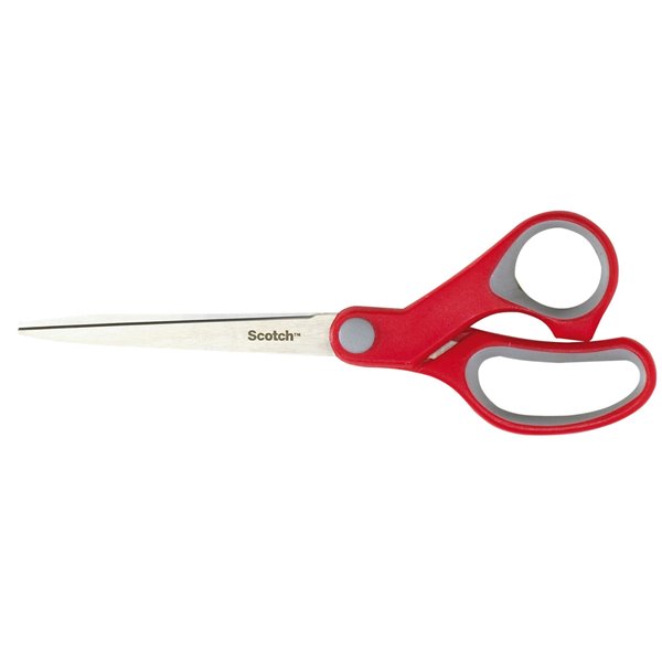 Tijera Oficina Scotch Confort 18 Cm De Acero Inoxidable Mango Ergonomico Ambidiestros