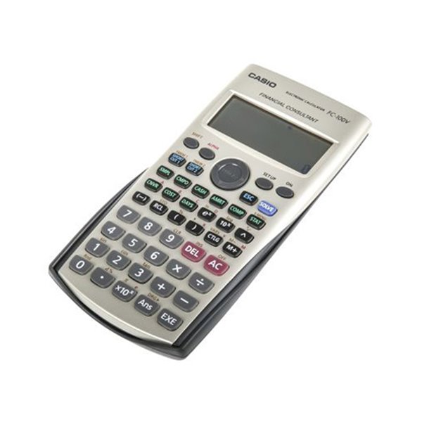 Calculadora Casio Fc-100V Financiera 4 Lineas 10+2 Digitos Almacenamiento Flash Calculo De Ganancias Con Tapa
