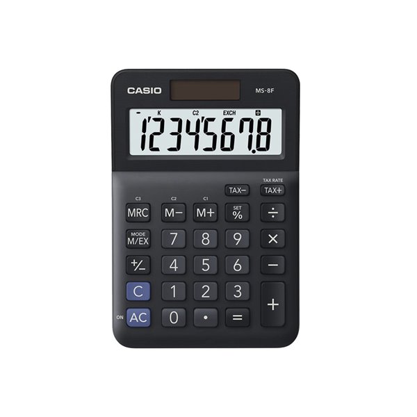 Calculadora Casio Ms-8F Sobremesa 8 Digitos Tax +/- Color Negro