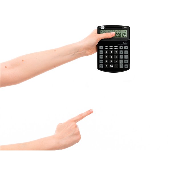 Calculadora Liderpapel Sobremesa Xf40 12 Digitos Dos Lineas Solar Y Pilas Negro 175X120X30 Mm 40% Reciclada