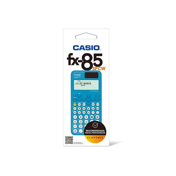 Calculadora Casio Fx-85Sp Cw Iberia Solar Cientifica +300 Funciones 9 Memorias 15+10+2 Digitos 16 Mb Flash Con Tapa