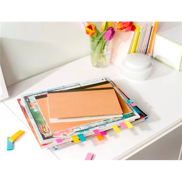 Bloc De Notas Adhesivas Quita Y Pon Post-It Mininotas Energetic Colour 15 X 50 Mm 50 Hojas Pack De 5 Unidades