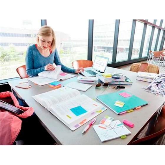 Bloc De Notas Adhesivas Quita Y Pon Post-It Mininotas Energetic Colour 15 X 50 Mm 50 Hojas Pack De 5 Unidades