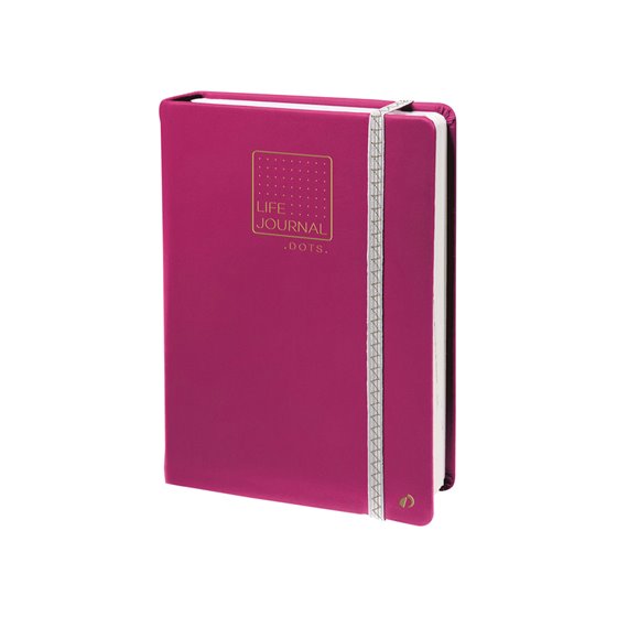 Libreta Quo Vadis Life Journal Infinite Dots Puntos 15X21 Cm 224 Hojas Tapa Similpiel Ciruela