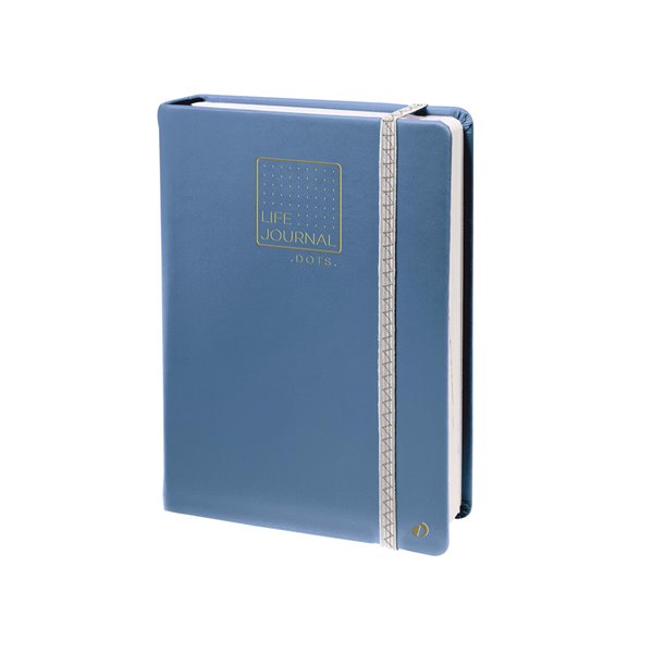 Libreta Quo Vadis Life Journal Infinite Dots Puntos 15X21 Cm 224 Hojas Tapa Similpiel Azul