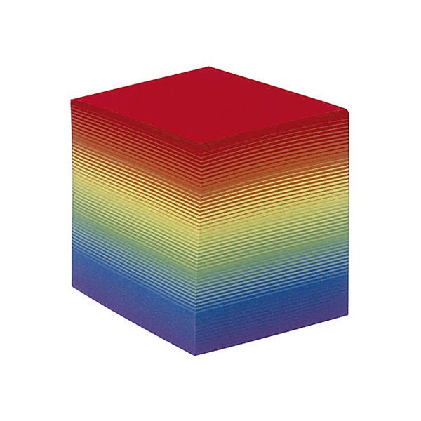 Taco Papel Quo Vadis Encolado Colores Arco Iris 680 Hojas 100% Reciclado 90 G/M2 90X90X90 Mm