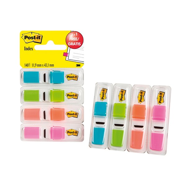 Banderitas Señalizadoras Post-It 3+1 Gratis Clipstrip
