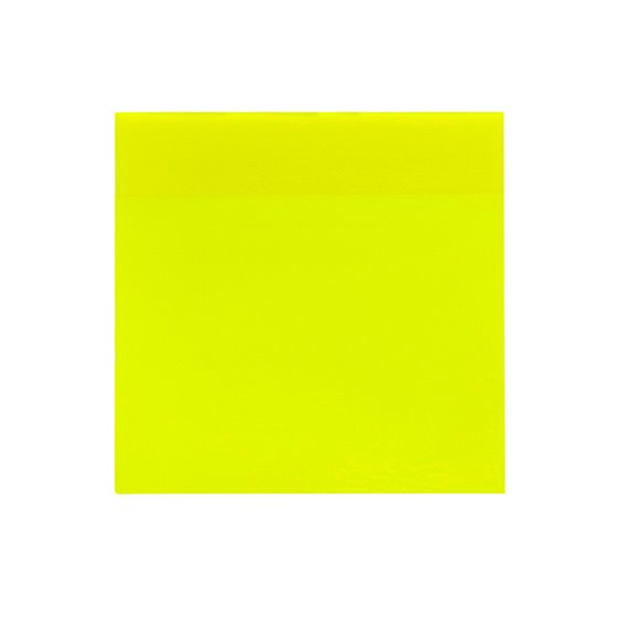 Bloc De Notas Adhesivas Quita Y Pon Q-Connect 76X76 Mm Removible Plastico Translucido Amarillo Neon Con 50 Hojas