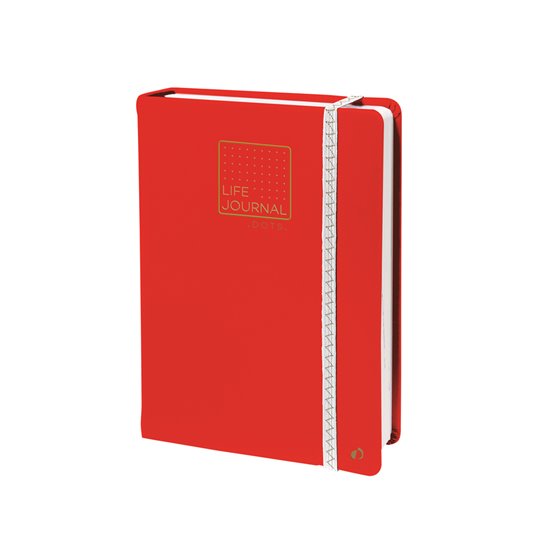 Libreta Quo Vadis Life Journal Infinite Dots Puntos 15X21 Cm 224 Hojas Tapa Similpiel Rojo
