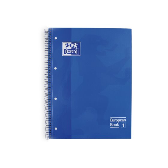 Bloc Espiral Oxford Tapa Extradura Microperforado Din A4 80 Hojas Cuadros 5Mm Color Azul