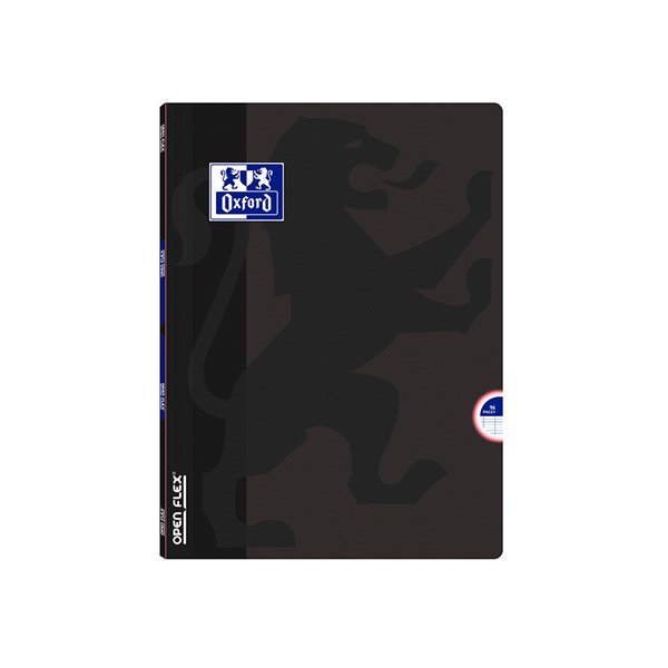 Libreta Escolar Oxford Openflex Tapa Flexible Optik Paper 48 Hojas Din A4 Rayado Horizontal Color Negro