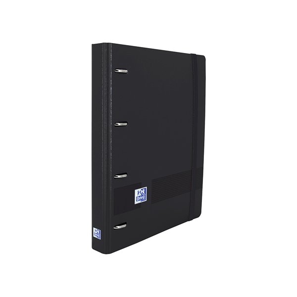Carpeta Con Recambio Oxford Classic Europeanbinder Din A4+4 Anillas 35 Mm Recambio 100 Hcuadro 5 Mm Color Negro