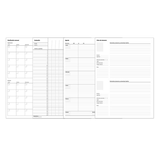 Cuaderno Triplex Additio Plan De Curso Evaluacion Agenda Plan Semanal Y Tutorias Fundas Transparentes 22,5X31Cm