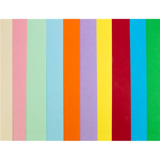 Cartulina Liderpapel 50X65 Cm 180G/M2 25 Colores Surtidos Paquete De 25 Hojas