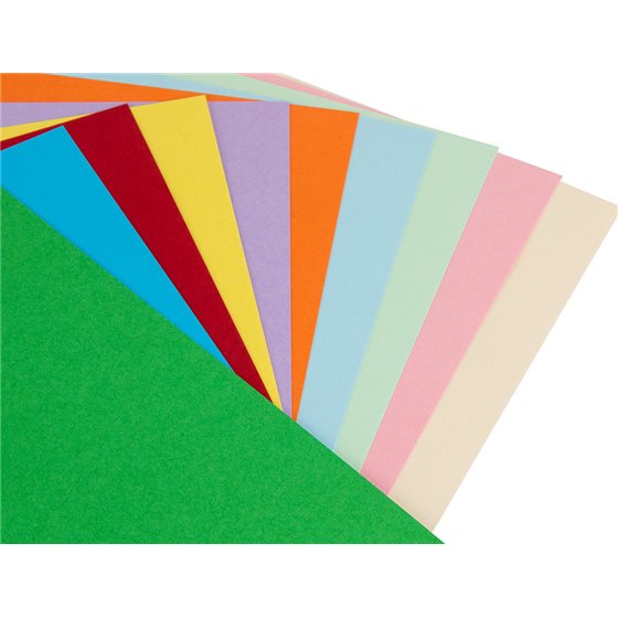 Cartulina Liderpapel 50X65 Cm 180G/M2 25 Colores Surtidos Paquete De 25 Hojas