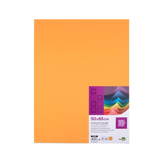 Cartulina Liderpapel 50X65 Cm 240G/M2 Nectarina Paquete De 25 Hojas
