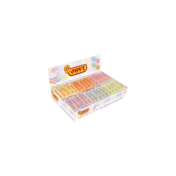 Plastilina Jovi 70 Tamaño Pequeño Caja De 30 Unidades Colores Pastel Surtidos 50G