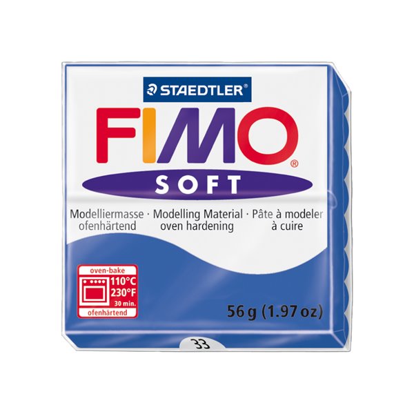 Pasta Staedtler Fimo Soft 57 Gr Color Azul Brillante