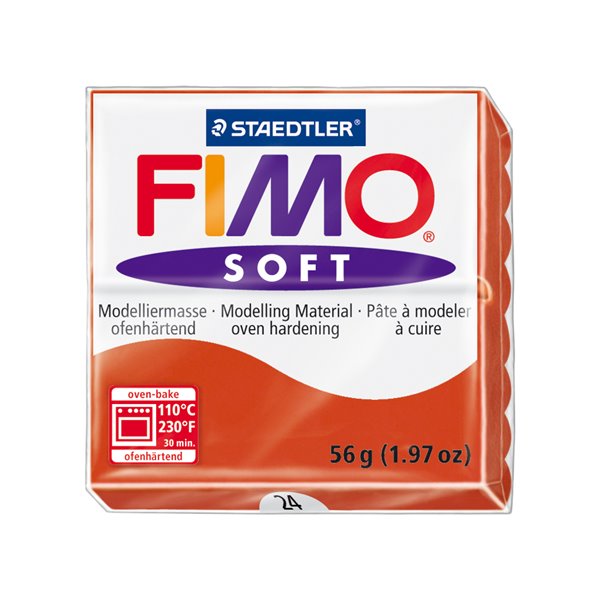 Pasta Staedtler Fimo Soft 57 Gr Color Rojo Indian