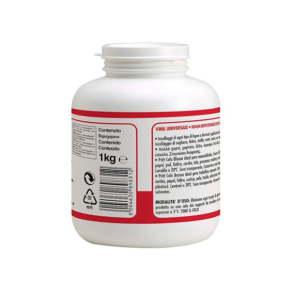 Pegamento Cola Vinilica Pritt Blanca Bote De 1000 Gr