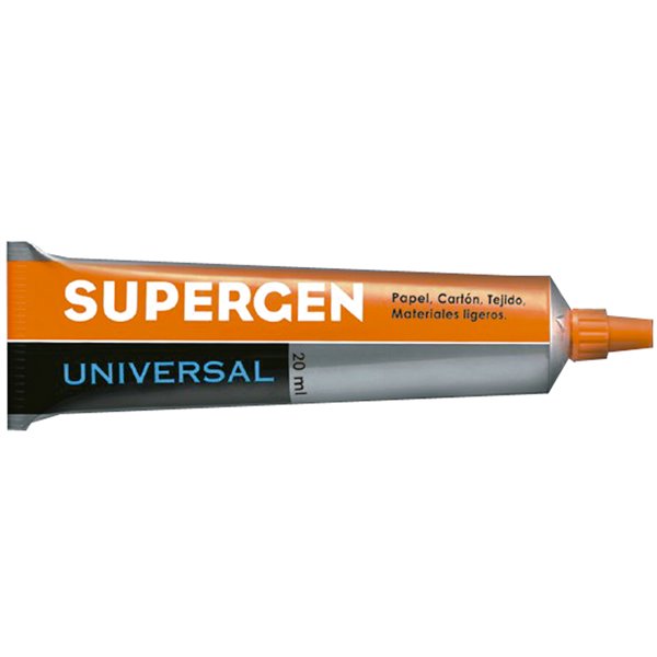 Pegamento Supergen Universal Transparente 20 Ml Unidad