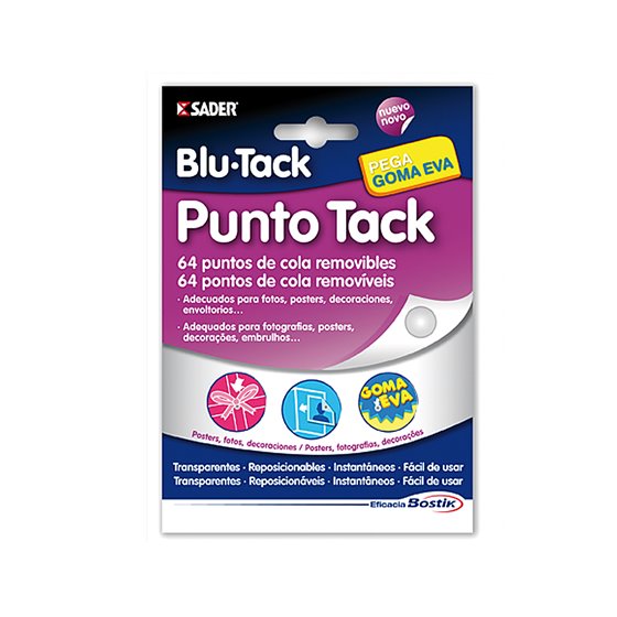 Sujetacosa Masilla Bostik Blu Tack Punto De Cola Removible Blister De 64 Unidades