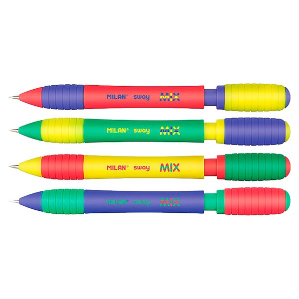 Portaminas Milan Sway Mix 0,5 Mm Con Goma Colores Surtidos