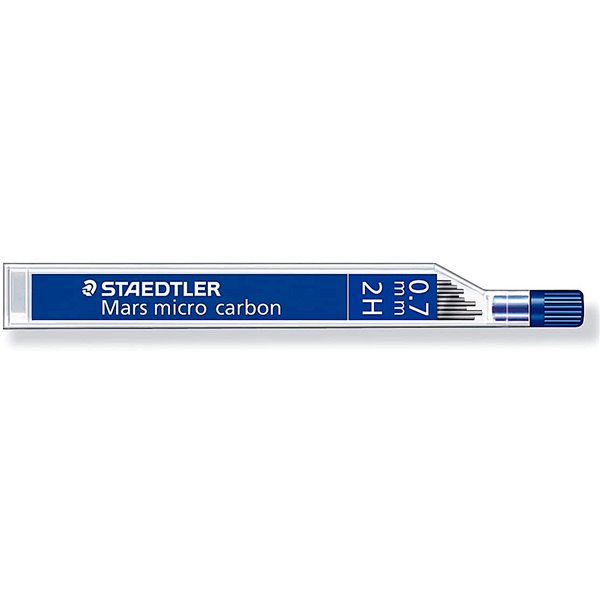 Minas Staedtler Mars Micro Grafito 0,7 Mm 2H Tubo Con 12 Unidades