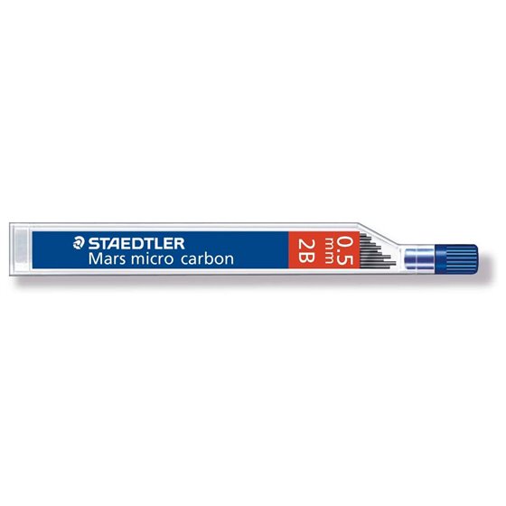 Minas Staedtler Mars Micro Grafito 0,5 Mm 2B Tubo Con 12 Unidades