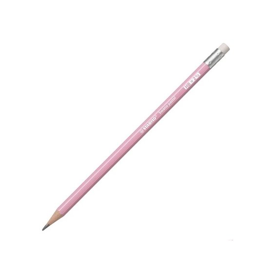 Lapices De Grafito Con Goma Stabilo Swano Mina 2,2 Mm Dureza Hb Rosa Pastel