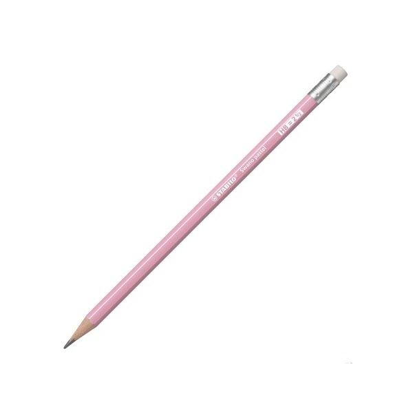 Lapices De Grafito Con Goma Stabilo Swano Mina 2,2 Mm Dureza Hb Rosa Pastel