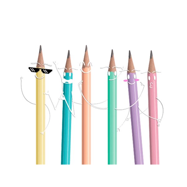 Lapices De Grafito Con Goma Stabilo Swano Mina 2,2 Mm Dureza Hb Verde Pastel