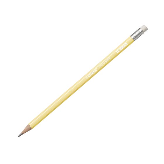 Lapices De Grafito Con Goma Stabilo Swano Mina 2,2 Mm Dureza Hb Amarillo Pastel