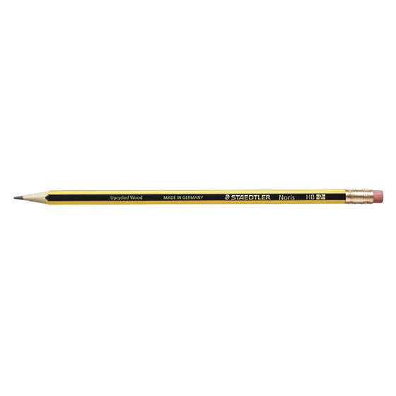 Lapices De Grafito Staedtler Noris N.2 Hb Con Goma De Borrar Unidad