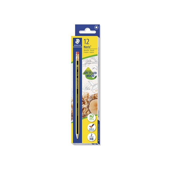 Lapices De Grafito Staedtler Noris N.2 Hb Con Goma De Borrar Unidad