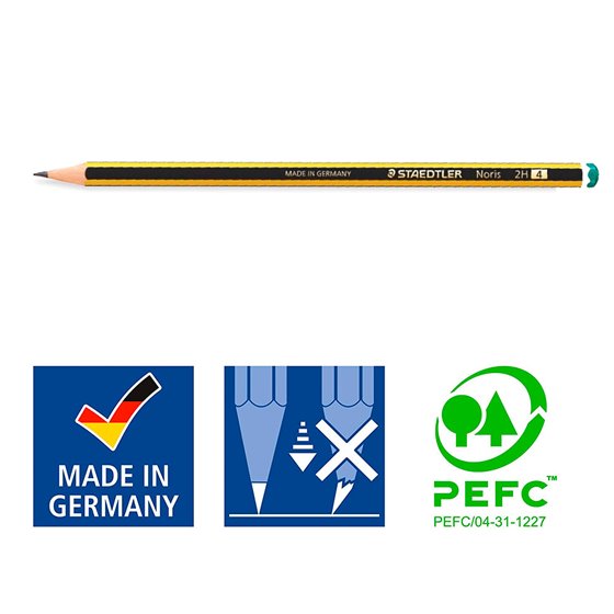 Lapices De Grafito Staedtler Noris N.4 2H Unidad