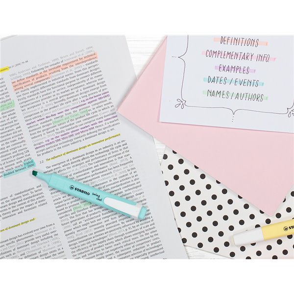 Rotulador Stabilo Fluorescente Swing Cool Pastel Bombonera De 100 Unidades Colores Surtidos