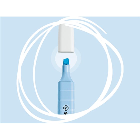 Rotulador Stabilo Fluorescente Swing Cool Pastel Azul Nublado