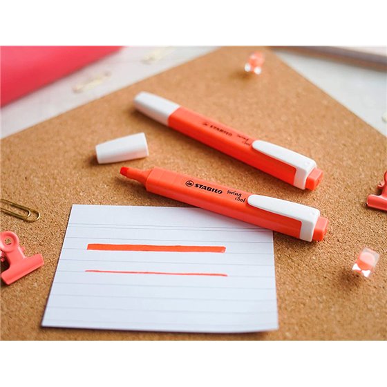 Rotulador Stabilo Fluorescente Swing Cool Pastel Coral Meloso