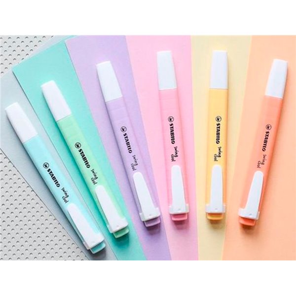 Rotulador Stabilo Fluorescente Swing Cool Color Pastel Bolsa De 6 Unidades Colores Surtidos